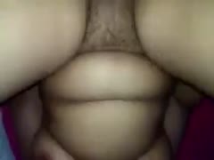 Having sex in the missionary position with my chubby, attractive wife